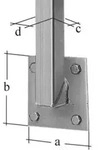 Alberts Gel&auml;nderpfosten Universal Direkt An Platte - 115 Cm Lang, 30 X 30 Mm