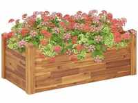 Garten-Hochbeet,Blumenkasten 110 x 60 x 44 cm Massivholz Akazie vidaXL