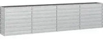 Garten-hochbeet 320x40x77 Cm Verzinkter Stahl Silber Vidaxl