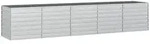 Garten-hochbeet 400x80x77 Cm Verzinkter Stahl Silber - Vidaxl