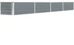 Garten-hochbeet Verzinkter Stahl 320&times;40&times;45 Cm Grau - Vidaxl