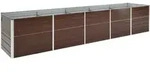 Garten-hochbeet Verzinkter Stahl 400x80x45 Cm Braun - Vidaxl