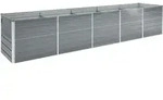 Garten-hochbeet Verzinkter Stahl 400&times;80&times;77 Cm Grau - Vidaxl