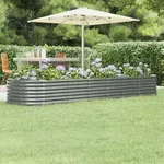 Hochbeet Verzinkter Stahl 296x80x36 Cm Grau Vidaxl