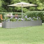 Vidaxl Garden Raised Bed Galvanised Steel 296x80x36 Cm Silver