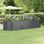 Hochbeet Verzinkter Stahl 322x100x68 Cm Anthrazit Vidaxl