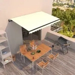 Markise Automatisch Einziehbar 400x350 Cm Creme Vidaxl