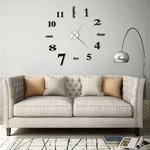 3d-wanduhr Modernes Design 100 Cm Xxl Schwarz Vidaxl
