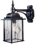 Elstead Wexford - 1 Licht Au&szlig;enwandlaterne Licht Schwarz Silber Ip43, E27