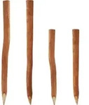 Aquagart - 5 Holzpfosten F&uuml;r Staketenzaun 1,5m I Durchmesser 6-9cm I...