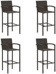 Barhocker 4 Stk. Braun Poly Rattan - Vidaxl