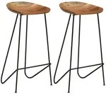 Barhocker 2 Stk. Massivholz Akazie - Vidaxl