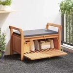 Vidaxl - Garten-truhenbank Mit Kissen 91 Cm Massivholz Akazie