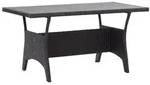 Gartentisch Schwarz 120x70x66 Cm Poly Rattan - Vidaxl
