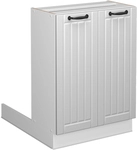 Vicco - K&uuml;cheninsel Fame-line, Wei&szlig; Landhaus, 60 Cm Ohne Arbeitsplatte