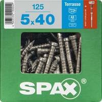Spax Terrassenschraube, 5 X 40 Mm, 125 St&uuml;ck, Fixiergewinde, Zylinderkopf, T-star