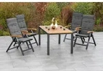 Tilos Set 9tlg 4 Sessel Kissen Tisch 150(200)x90cm