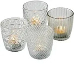 Boltze Gruppe - Boltze Windlicht Set Marilu 4-teilig (transparent, Gl&auml;ser F&uuml;r