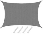 Amanka - Uv Sonnensegel 4x6 Hdpe Rechteckig Sonnenschutz &Uuml;berdachung Garten Balkon