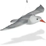 Relaxdays - Vogelschreck M&ouml;we, Fliegend, Zum Aufh&auml;ngen, Dekofigur, Taubenschreck