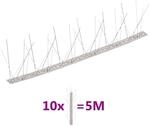 Vidaxl - 10-tlg. Taubenabwehr Spikes-set Edelstahl 5 M 5-reihig