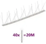 40-tlg. Taubenabwehr Spikes-set Edelstahl 20 M 5-reihig - Vidaxl