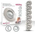 B.k.licht - Einbaustrahler 68mm 6er Set - 230v, 4,9w, 480lm, Led, Dimmbar, Warmwei&szlig;,