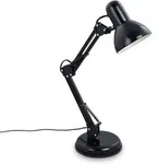 Tischleuchte Tischlampe Drehbar Kabelschalter 1xe14 40w Schwarz Metall Brilo Ner