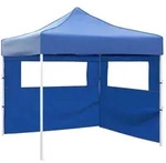 Faltzelt Mit 2 W&auml;nden 3 X 3 M Blau Vidaxl