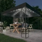 Gartenzelt Mit Led-lichterkette 3x3 M Anthrazit - Vidaxl