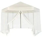 Vidaxl - Hexagonal Pop-up Zelt Mit 6 Seitenw&auml;nden Cremewei&szlig; 3,6x3,1 M
