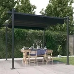 Pavillon Mit Ausziehbarem Dach 3x3 M Anthrazit - Vidaxl