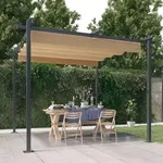 Pavillon Mit Ausziehbarem Dach 3x3 M Taupe - Vidaxl