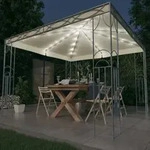 Pavillon Mit Led-lichterkette 300x300 Cm Cremewei&szlig; Vidaxl
