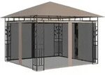Pavillon Mit Moskitonetz 3x3x2,73 M Taupe 180 G/m2 - Vidaxl