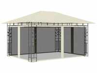Bonnevie - Pavillon Familienzelt mit Moskitonetz 4x3x2,73 m Creme 180 g/m²...