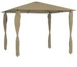 Pavillon Mit Pfostenabdeckungen 3x3x2,6 M Taupe 160 G/m2 - Vidaxl