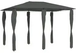 Vidaxl - Pavillon Mit Pfostenabdeckungen 3x4x2,6 M Anthrazit 160 G/m2