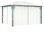 Pavillon Mit Vorh&auml;ngen 400 X 300 Cm Creme Aluminium - Vidaxl