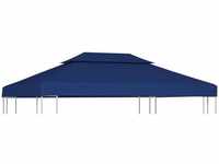 Pavillon-Dachplane mit Kaminabzug 310 g/m² 4x3 m Blau vidaXL482064