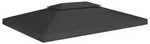 Vidaxl - Pavillon-dachplane Mit Kaminabzug 310 G/m2 4x3 M Schwarz
