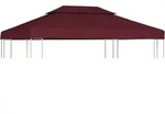 Pavillon-dach Mit L&uuml;ftungsdach 310 G/m2 4x3 M Bordeauxrot - Vidaxl