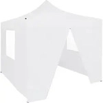 Vidaxl Professional Folding Party Tent With 4 Sidewalls 3x3 M Steel White