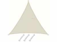 UPF50+ uv Sonnensegel 3x3x3 Polyester Dreieck Wasserabweisend Garten Segel Beige -