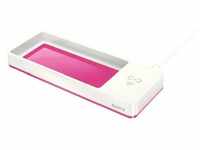 Qi Kabelloses Induktions-Smartphone-Ladegerät und Stifteschale, Weiß/Metallic Pink,