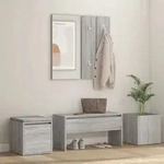 Garderoben-set Grau Sonoma Holzwerkstoff - Vidaxl