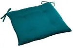 Hesperide - Quadratisches Stuhlkissen 4 Punkte Korai Entenblau - 40 &times; 40 &times; 4 Cm -