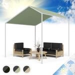 Pergola, Metall Pavillon Mit Polyester Schr&auml;gdach, Sonnensegel Mit Gestell,