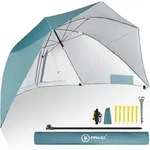Homecall Strandmuschel Mit Umbrella System Uv-resistentes 50+ Umfunktionieren Zum