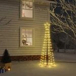 Vidaxl Led-weihnachtsbaum Kegelform Warmwei&szlig; 108 Leds 70x180 Cm